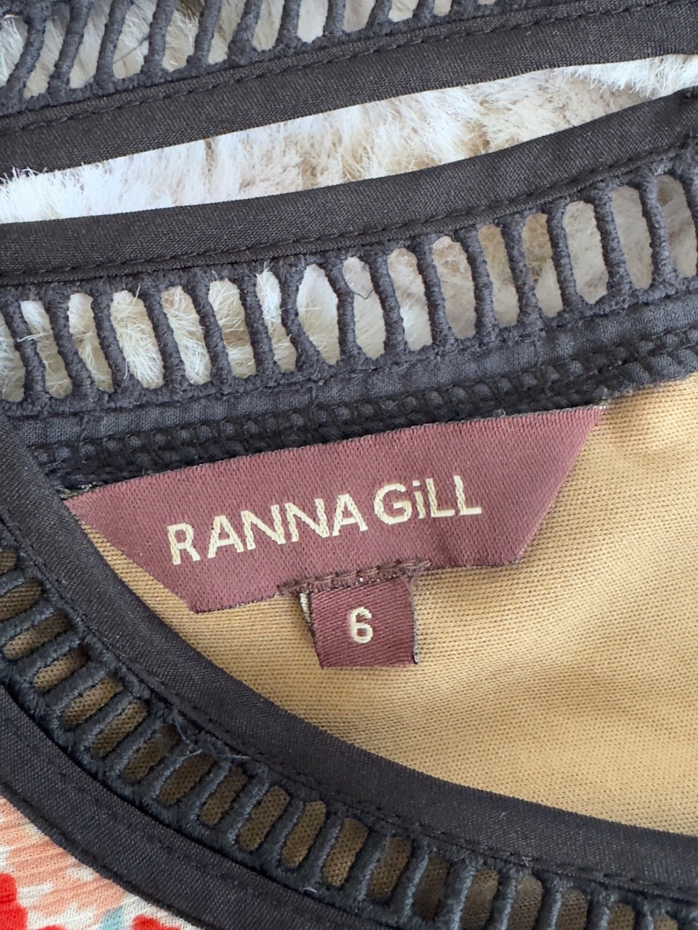 Ranna Gill Red Paisley Tiered Sleeveless Dress - Picture 3 of 4